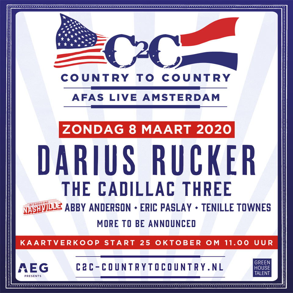 C2C Country to Country Nederland Line Up